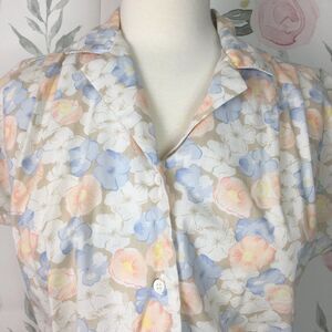 Vintage White 2 Piece Floral Midi Skirt Set womens 10 M Carriage Court Seperates